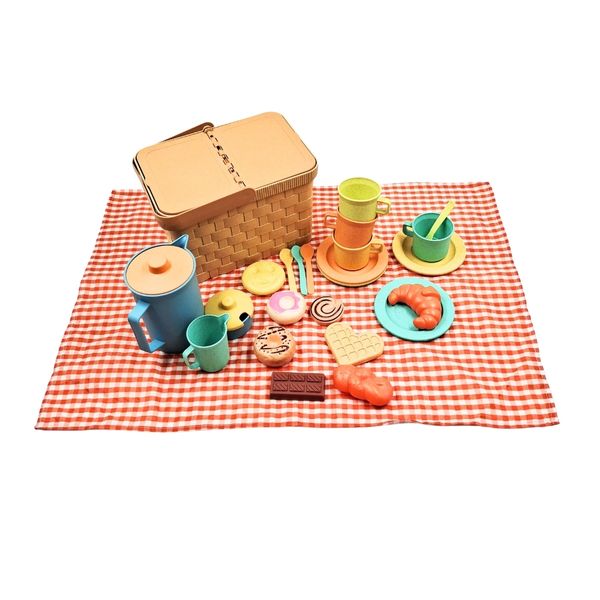 Pretend and Play - Picnic Teapot Play Set - Eco-friendly 27 Pieces