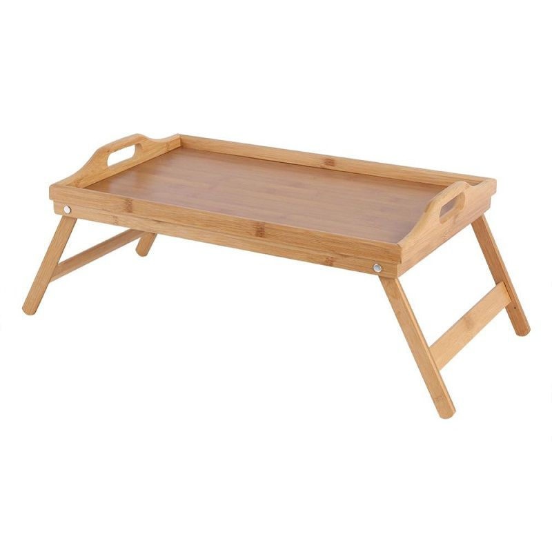 Portable Bamboo Bed Tray Table Foldable Legs Breakfast Tray Shop