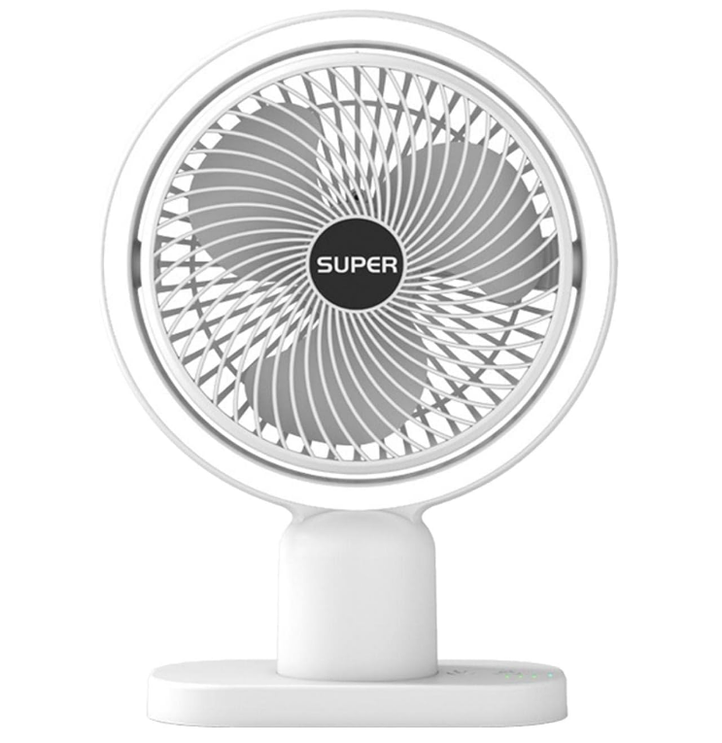 Portable Desk Fan Personal Desktop Fan Quiet Adjustment 3 Speeds-White ...