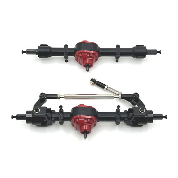 Front &amp; Rear Axle Assy for Mnmodel 1/12 Mn82 Lc79 Mn78 Rc Car Black