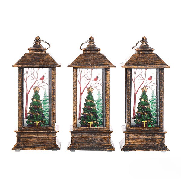 Hanging Christmas Lantern With Light (Set of 3)