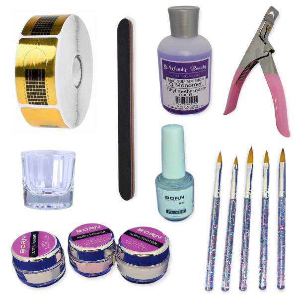 Acrylic Nail Starter Kit - 14 Piece