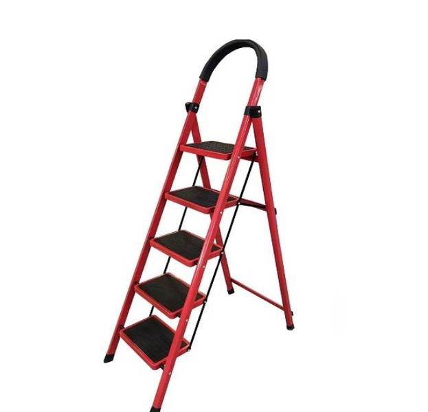 XF000026 5-Step Aluminium Non-Slip Multi-Purpose Portable Folding Ladder