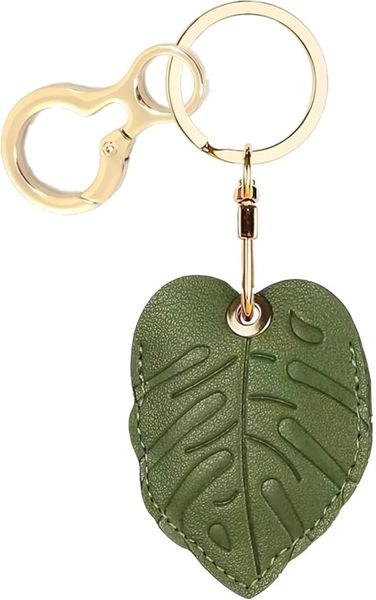Leather Keychain Holder Case For AirTag, GPS Tracker Case For Keys