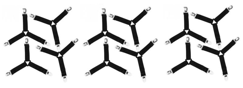 Adjustable Grippers For Bed Sheet - Set of 12 Units