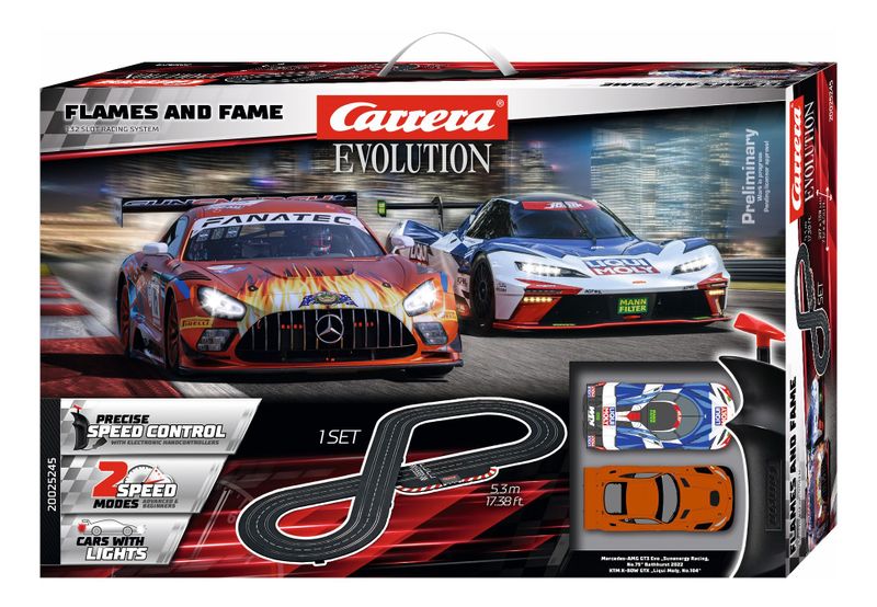 Carrera Evolution 1/32 Flames and Fame 6.3m Set