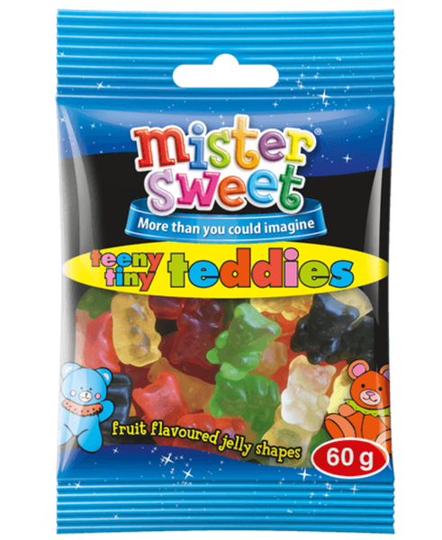 Bulk Pack 24 x Mister Sweet Teeny Tiny Teddies (60g) | Buy Online in ...