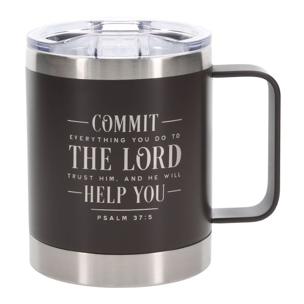 Camp Style Travel Mug - Commit Everything You Do to the Lord