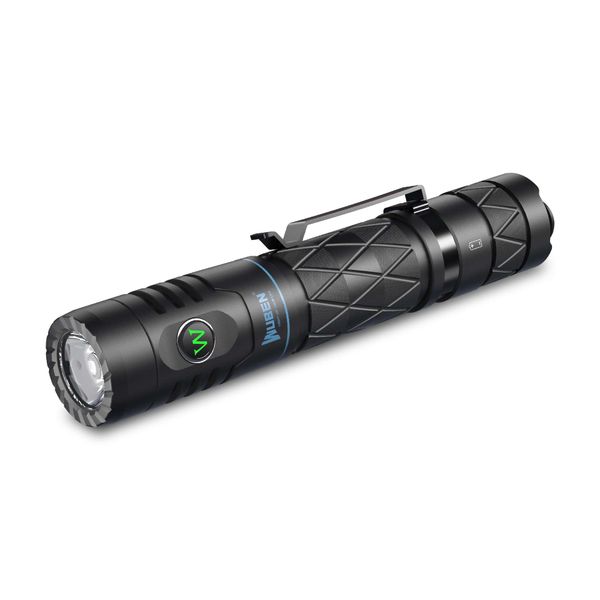 Wuben E12R, 1200 Lumen, 179m throw, Powerbank black flashlight