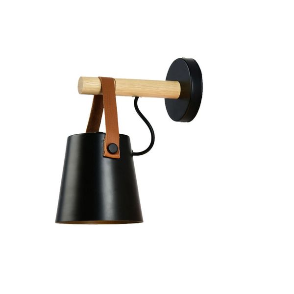 Wooden Night Wall Lamp Modern White Bedside Light