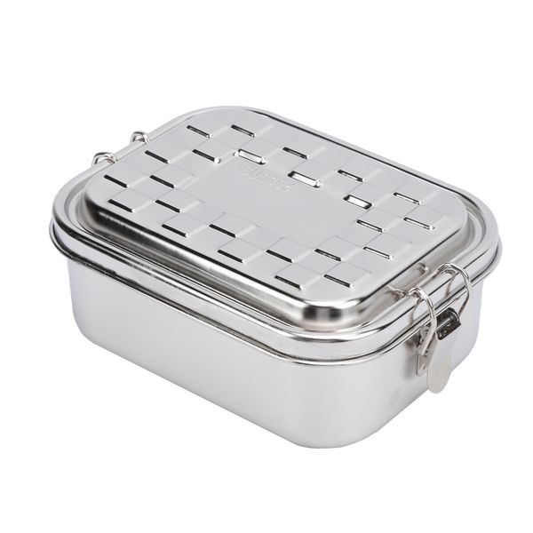 304 Stainless Steel Lunch Box Outdoor Silver