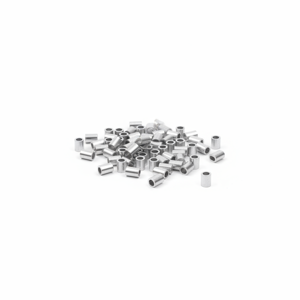 Krafft 3mm Aluminium Ferrules for Crimping - 50 Pieces