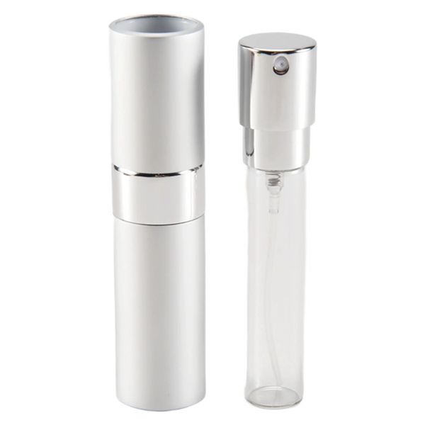 8 Ml Portable Travel Mini Bottle Refillable Empty Perfume Atomizer - Silver
