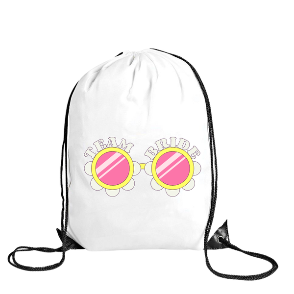 Baby Gifts - Drawstring Bag -Polyester - Team Bride Glasses