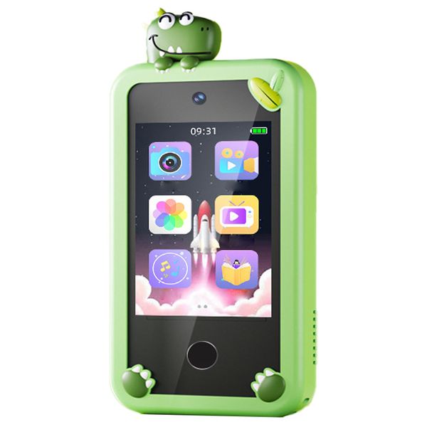 Green Dinosaur Kids Phone, 2.8" IPS Touchscreen Kids Smart Phone for Kids