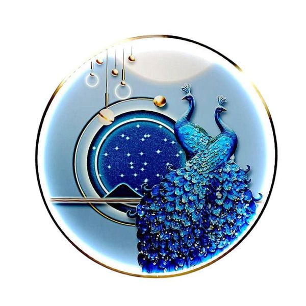 TGS-076-27 Blue Peacock Wall Portrait