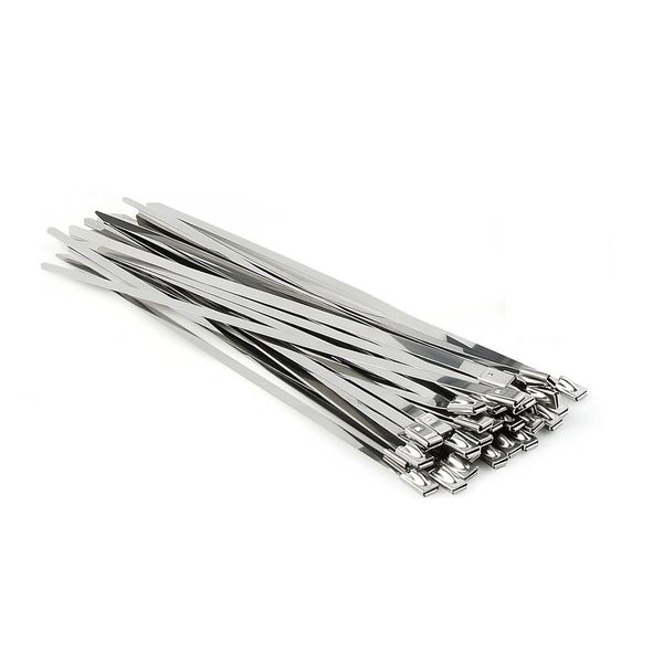 20 Pieces 4.6x300mm Self-Locking 304 Stainless Steel Cable Tie