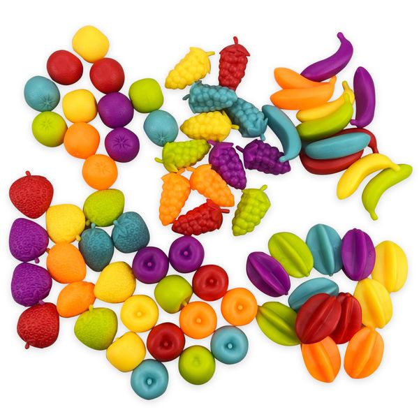 RGS Group - Education Fruit Soft Rubber Counters - 72 Pieces