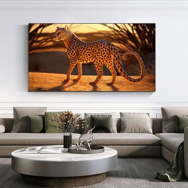 Canvas Wall Decor - Cheetah Shadowplay - 0268