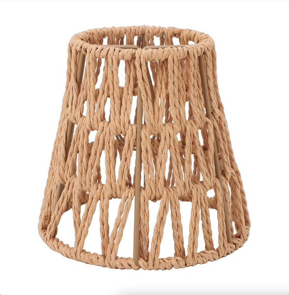 Home Bohemian Rattan Replacement Handwoven Lamp Shade (14cm)