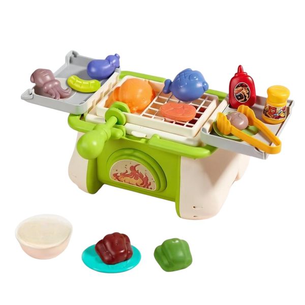 Portable Mini Braai BBQ Toy and Storage Set - 20 Piece Set