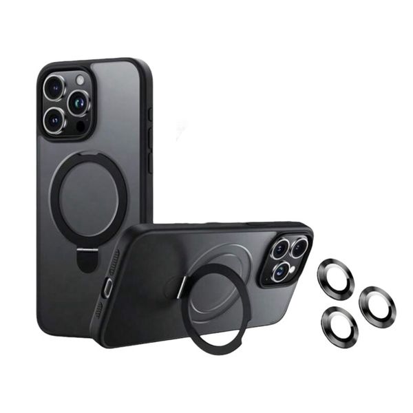 Compatible with iPhone 15 Pro Max Double Ring MagSafe With Camera Lens