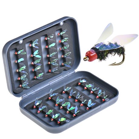 Sport 40 Piece Pro Fly Fishing Lures With Portable Travel Storage