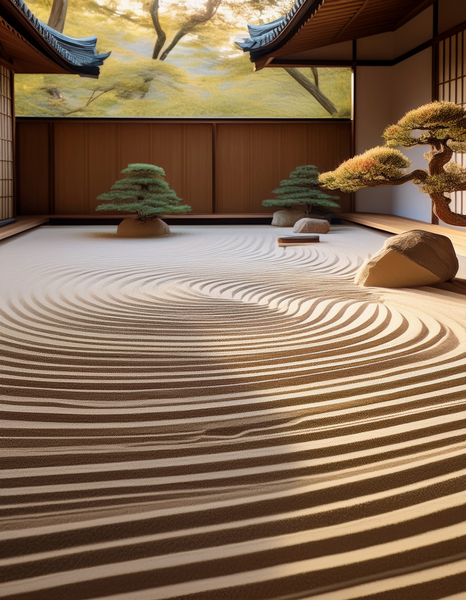 Canvas Wall Art Home Decor - Japanese zen garden