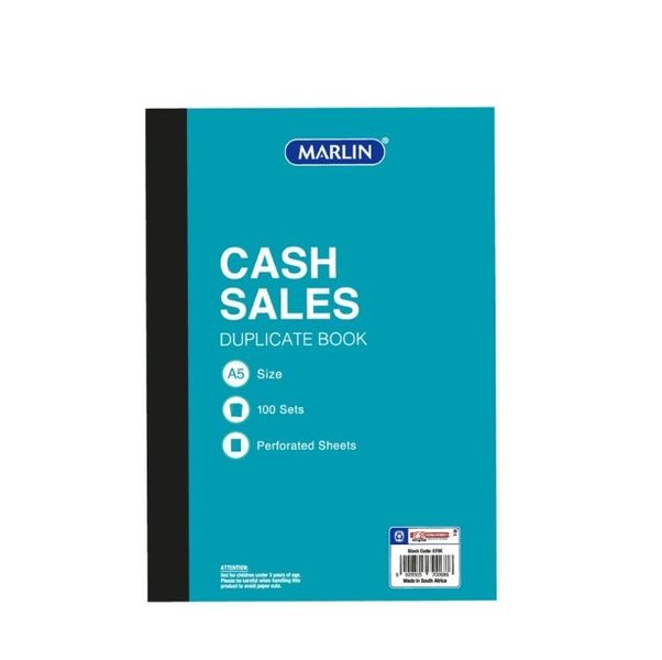 Marlin - A5 Cash Sales Duplicate Books (Pack Of 5)