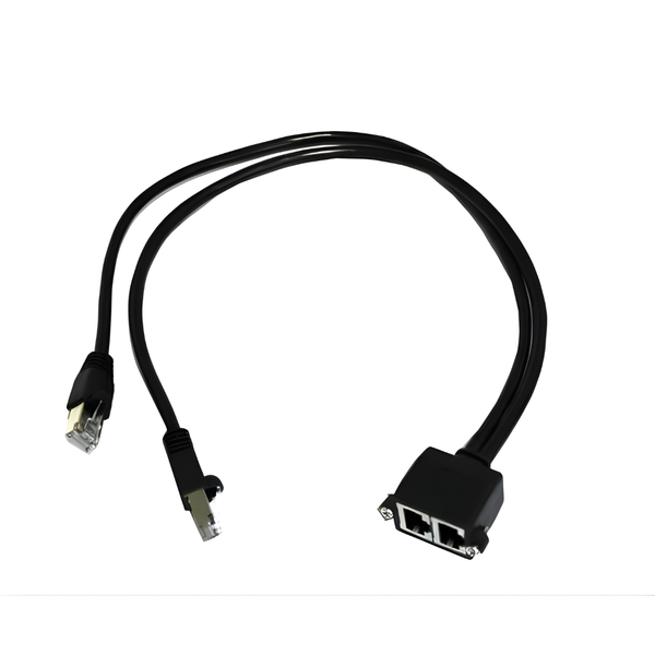 XY-RJ45S/RJ45SPFR-2/40 Dual Tier Shielded RJ45 Panel Receptacle with leads