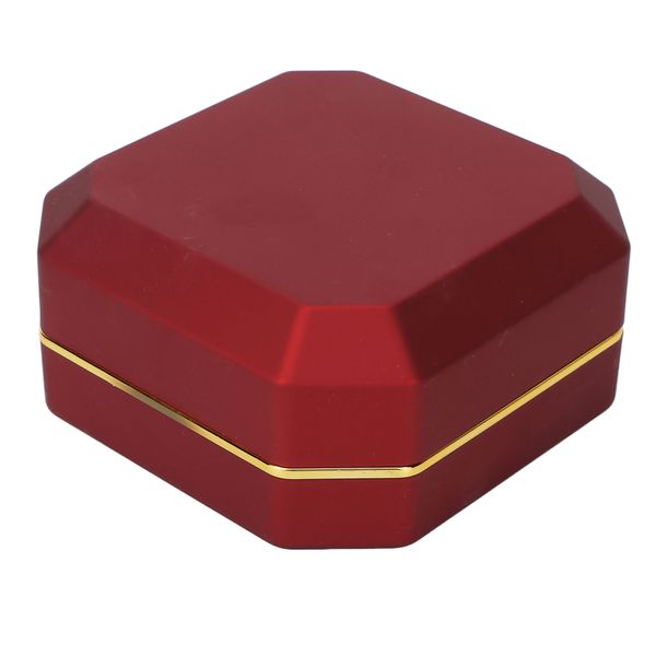 Portable LED Bracelet Jewelry Box - Elegant Storage, Red