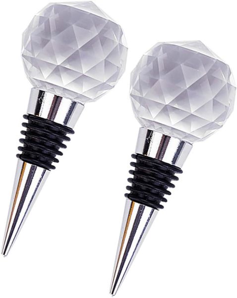 Crystal Ball Wine Stoppers Alloy Press Cap Set Bottle Preservation