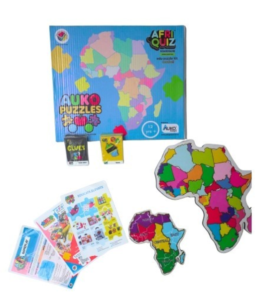 AUKOPuzzleSS AfriQuiz Puzzle Map Boardgame Combo