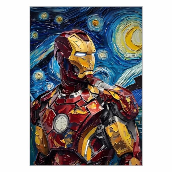 Iron Man Starry Night Poster - A1
