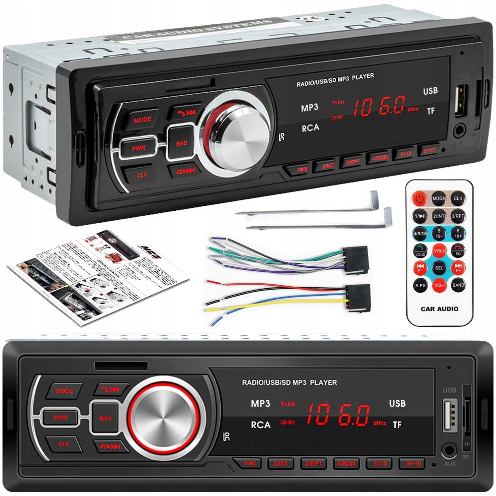 Bluetooth Car Audio Radio Mp3 player. 50w x 4