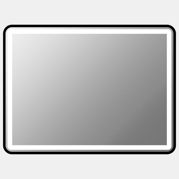 20 Watt LED Frontlit Rectangular Bathroom Vanity Mirror With Black Frame