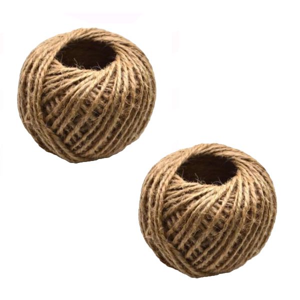 Pack of 2 - 100G - 35M Brown Jute Rope / Twine