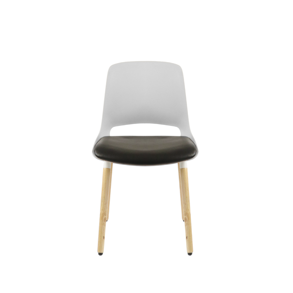 Hachi Lifestyle Chair: Vella Slate - Wooden Legs
