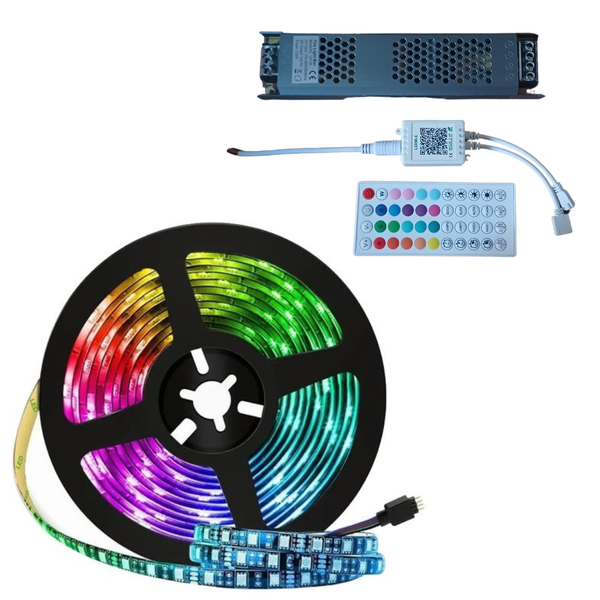 Color Changing Strip Light with Bluetooth Receiver + Driver Bundle - CS003