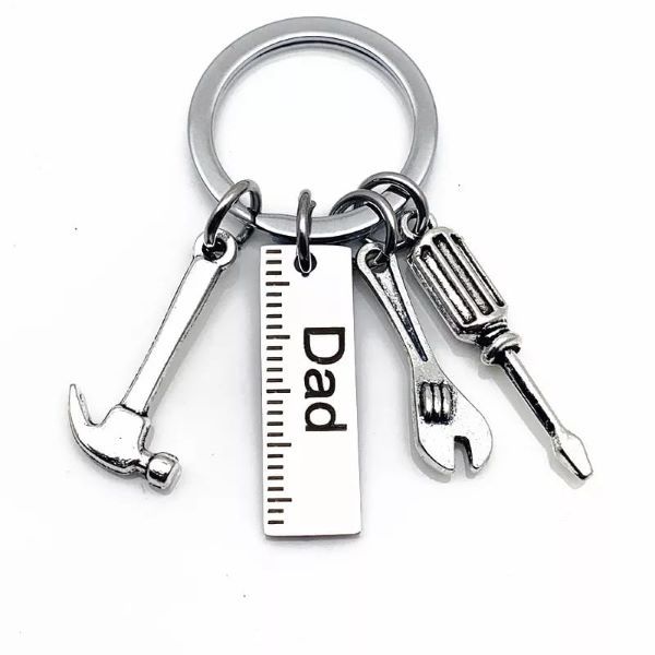 Dad & Tools Key Ring/ Key Chain Gift/ Fathers Day Present