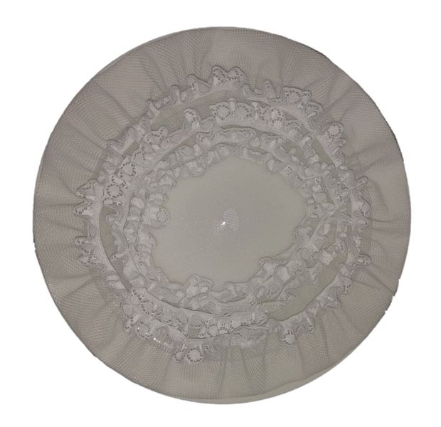 Food Bowl Covers - Set of 4 - White Net with White Lace