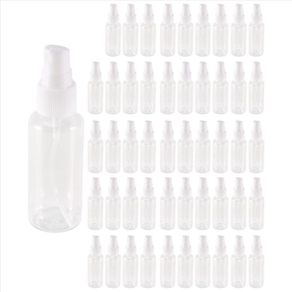 50 Pieces 50Ml Spray Bottles Plastic Empty Refillable Atomiser Bottle