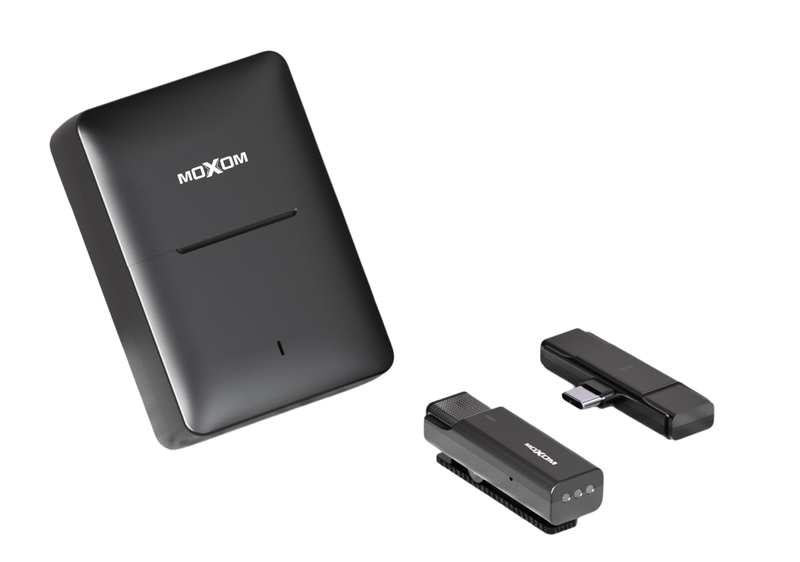 MOXOM MX-AX33 Wireless Lavalier Microphone-Type-C Receiver, Noise Reduction