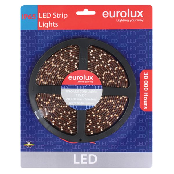Eurolux LED Strip 5m 4.8W/m Warm White IP65