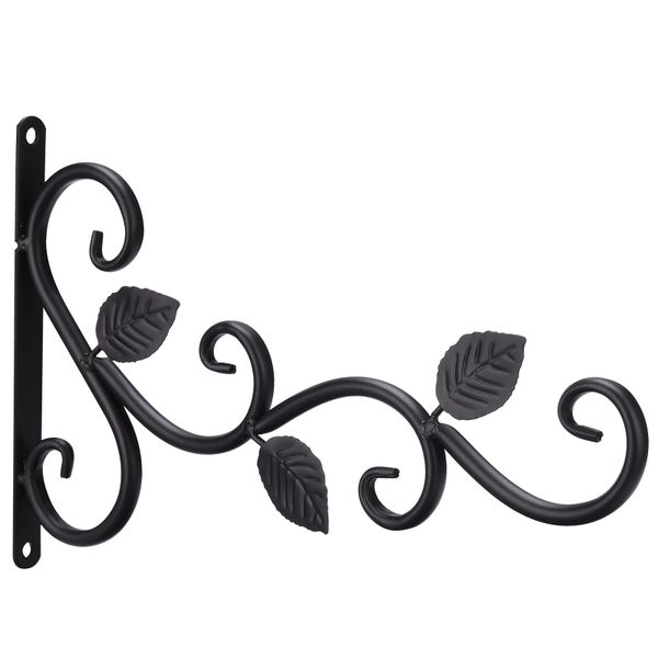 Black Wall Mount Plant Hanger Bracket image