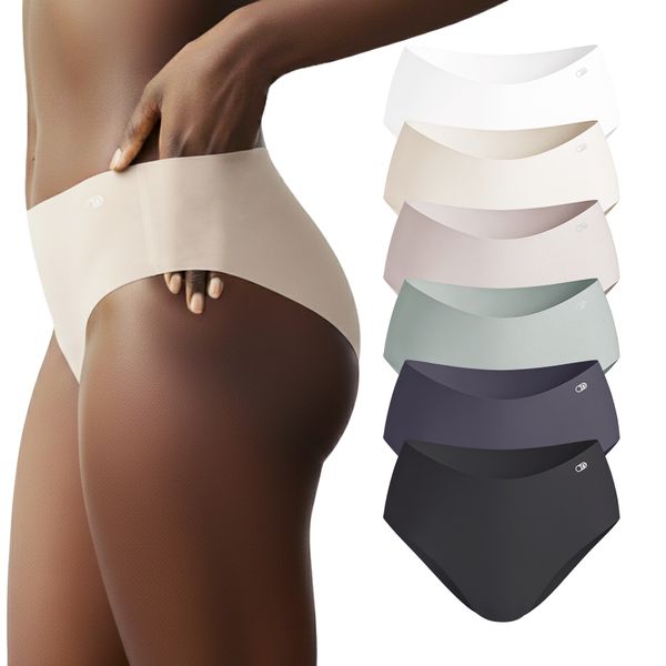 Lekkon Women Panties Cheeky Panties Invisible Silk Feel Ultralight 3/6 Pack