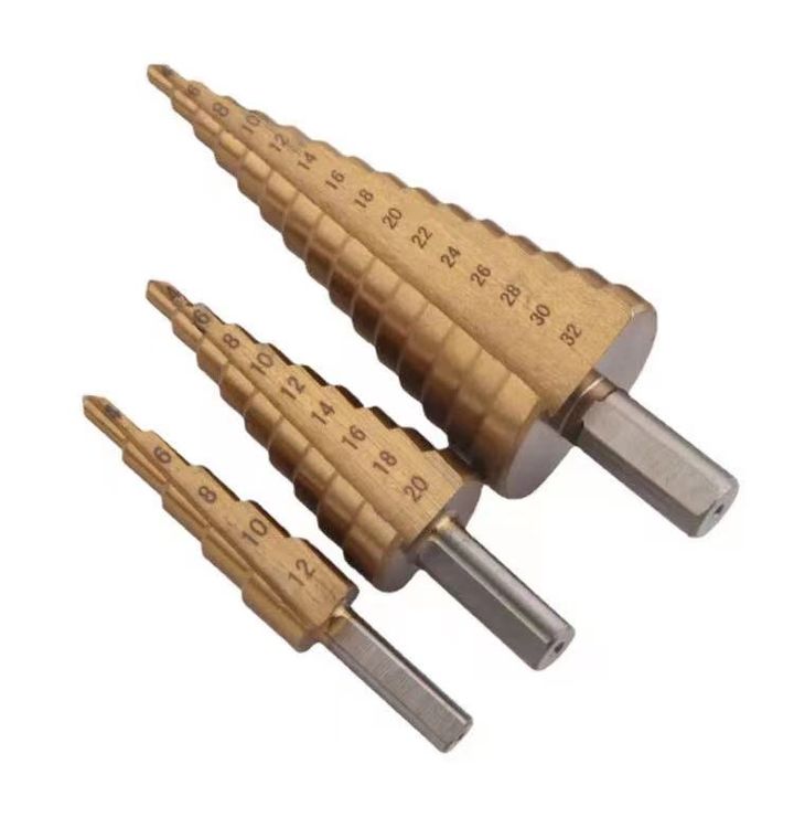 Hss 3 pc step drill bit set