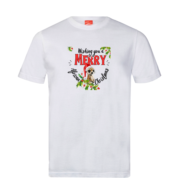 African Christmas T-Shirt- Meerkat