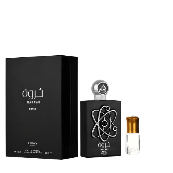 Lattafa Pride - Tharwah Silver for Men Eau de Parfum - 100ml + Perfume Oil