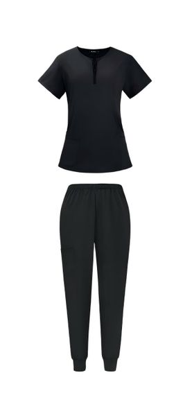 Solid Color Two-Piece Nurse Uniform